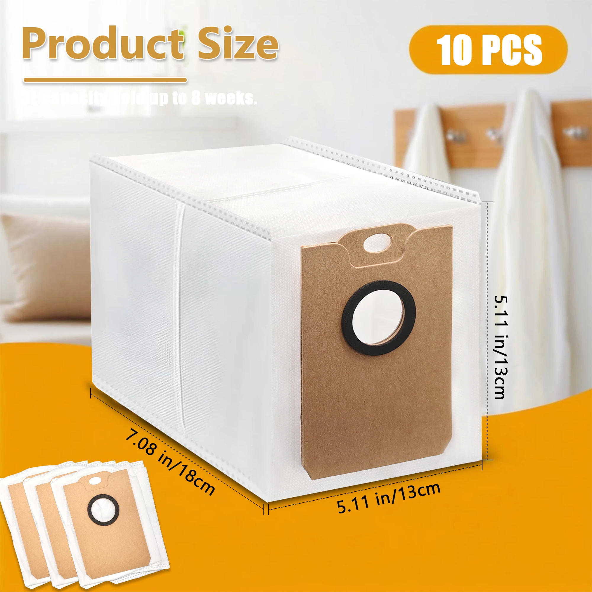 Vacuum Cleaner Bags Accessories 3L Large Capacity For Conga 2299/2499/7490/8290