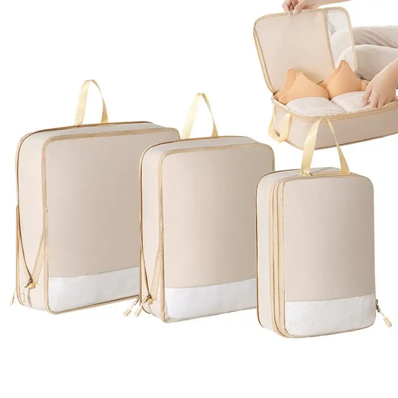 

Компрессионная упаковка для путешествий, кубики, расширяемый органайзер для упаковки багажа, 3 шт., дорожные сумки для багажа, органайзеры для багажа