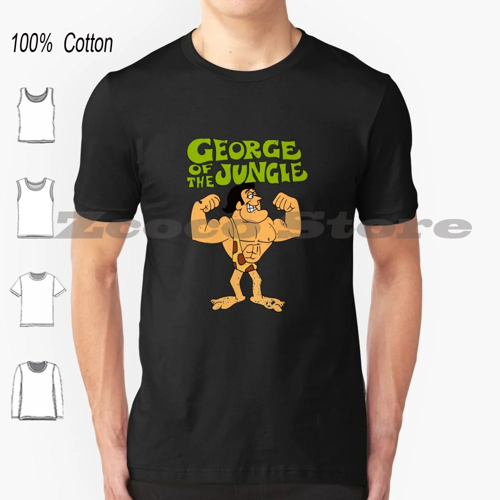 George Of The Jungle 100% Cotone Uomo E Donna T-Shirt Moda Morbida George Of The Jungle Jungle Cartoon Vintage Tarzan