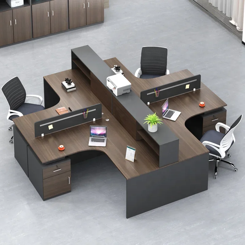 Office Furniture commercial office table and chair set Bureau de travail modular office partition table Staff desk workstation