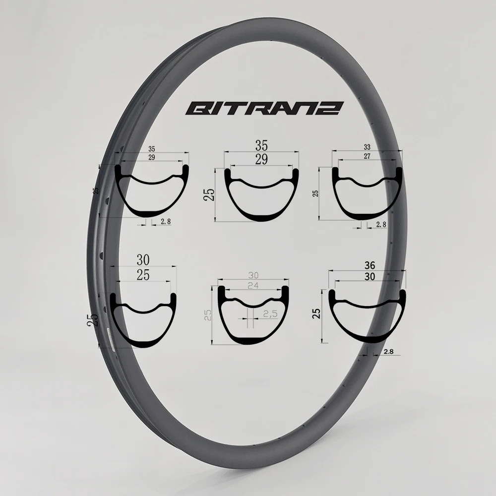 Ruota MTB 29er 27.5er Cerchione in carbonio Tubeless - immagine 6