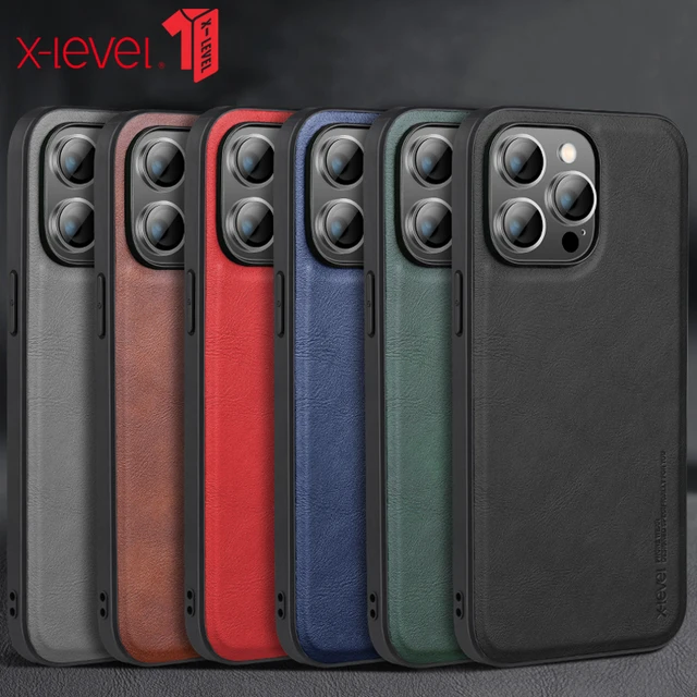 X-level Compatible with iPhone 14 Pro Case, Premium PU Leather iPhone 14  Case for Women and Men Elegant Soft TPU Anti-Slip Scratch Full Protective