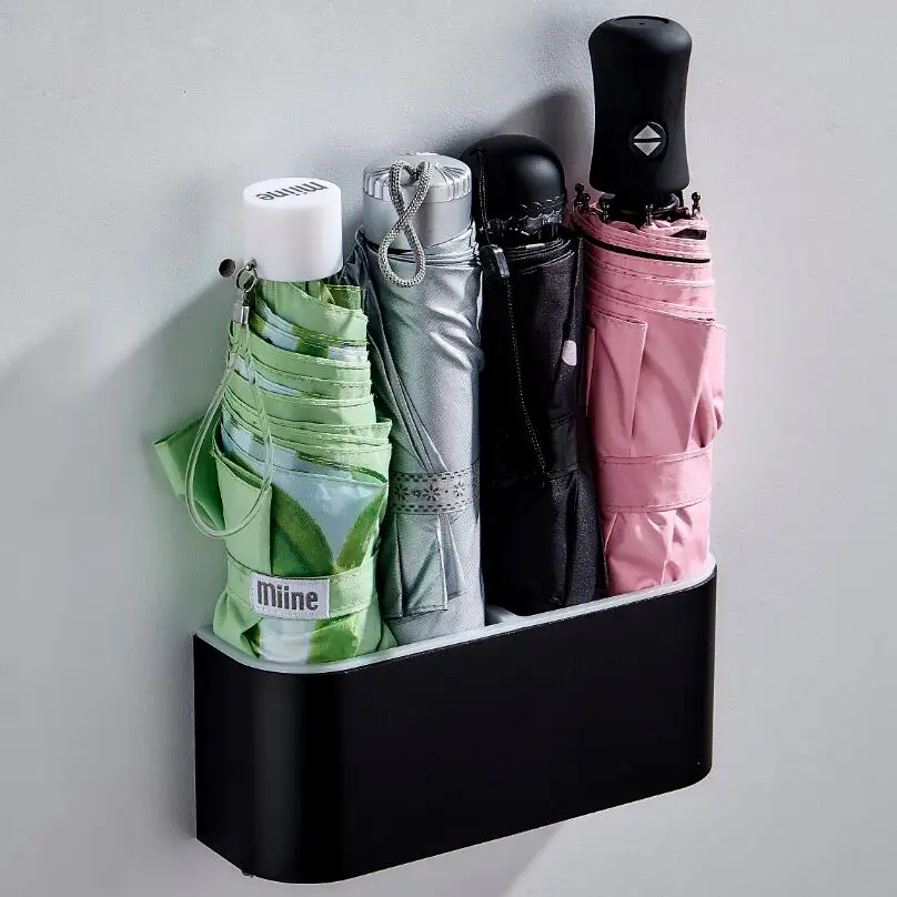 Portable Wall Mounted Umbrella Storage Rack Creative Wall Umbrella Clip Holder Racks Home Storage Hanger Organizer