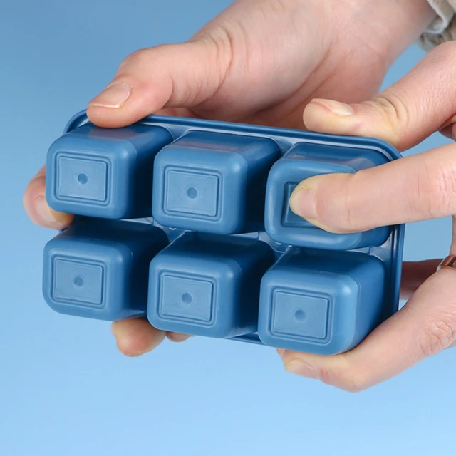 Silicone Ice Tray / Mold - 2 Cube - 6 Molds - 1 Count Box