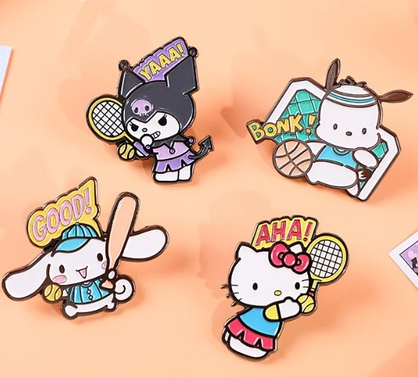 

Милые значки с героями аниме, значок с героями мультфильма Kuromi, модные эмалированные аксессуары для рюкзака, подарок