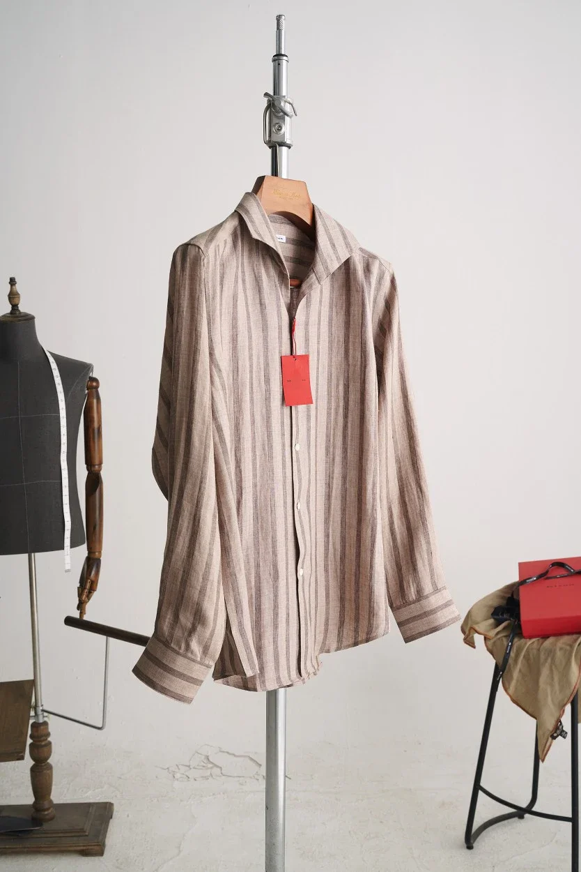 

2024 SIJITONGDAShirt cotton men 2024 new Business Casual stripe Breathable high-quality Long sleeve shirt size m-m2xl