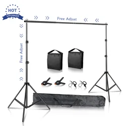 Green Screen Backdrop Support System for Photography & Video with Adjustable Stand (Upgrade With sandbag)
