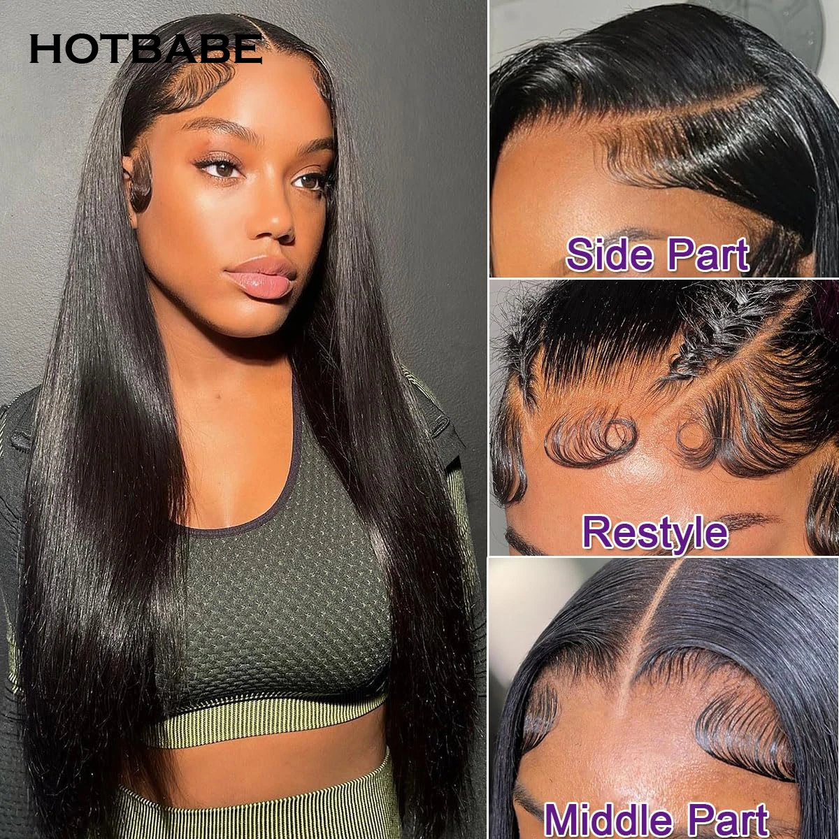 Glueless Wigs Real HD Lace Frontal Wig Human Hair Wig For Woman Melt Skins Silky Straight 4×4/5×5 HD Lace Front Wig 13×4 HD Lace - 3