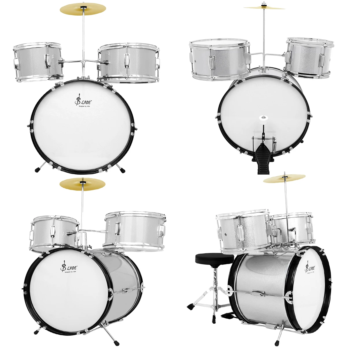 SLADE Children's Drum Set Jazz Drum Set for Early Childhood Education Percussion Toy Boys and Girls Christmas Gift