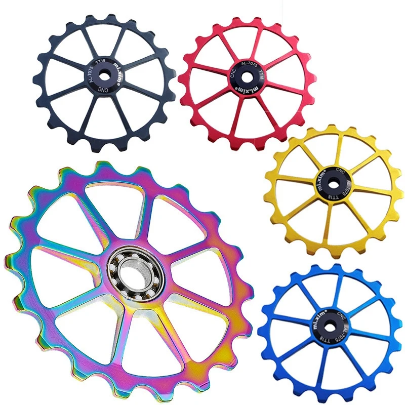 Mi.Xim 18T Mtb Bicicletta Deragliatore Posteriore Jockey Ruota Bici Guida Rullo Puleggia Per 7-12 Velocità