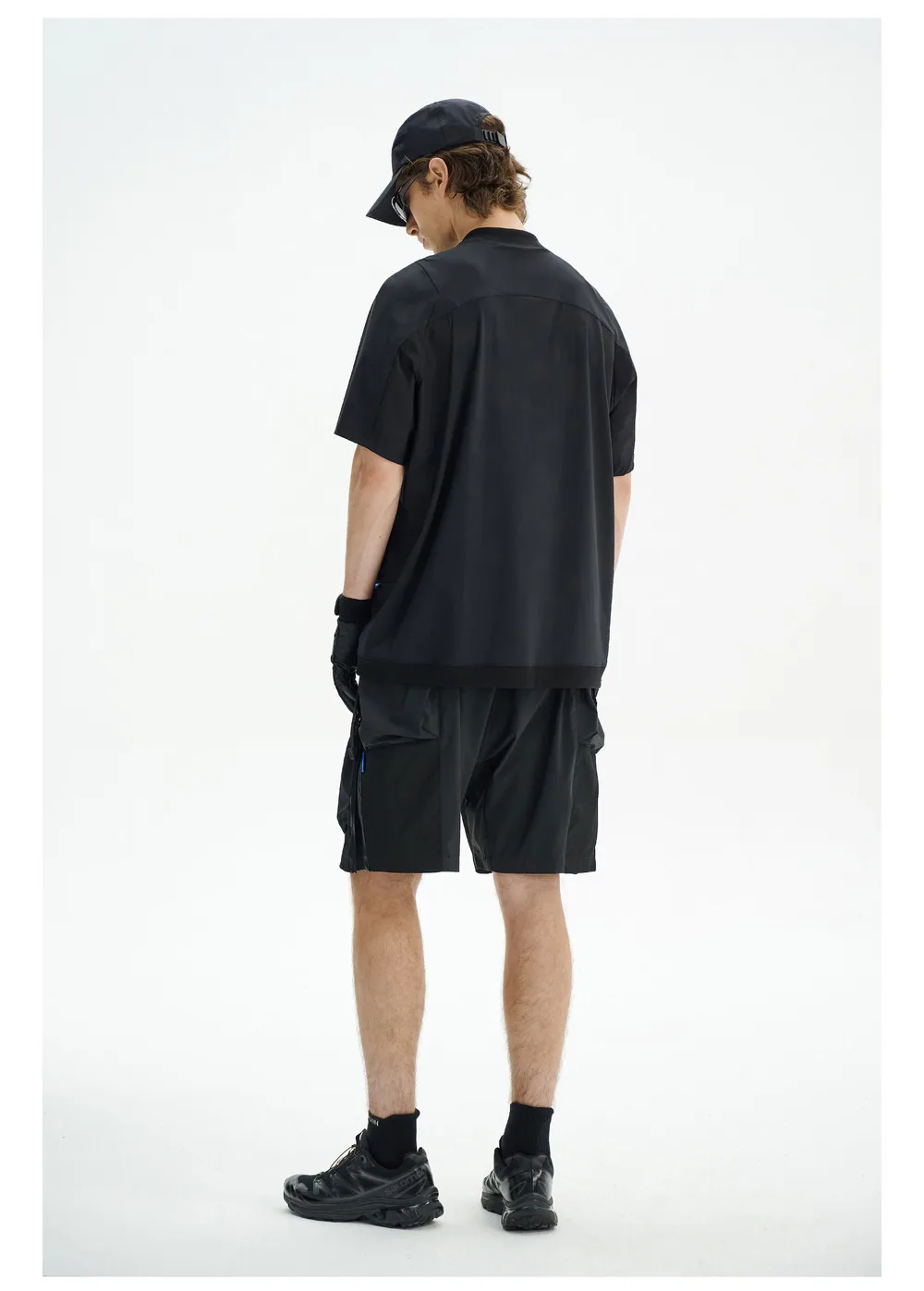 Reindee Lusion 24ss Quick drying ice feel material t-shirt side pockets elastic uv proterction fabric techwear gorpcore