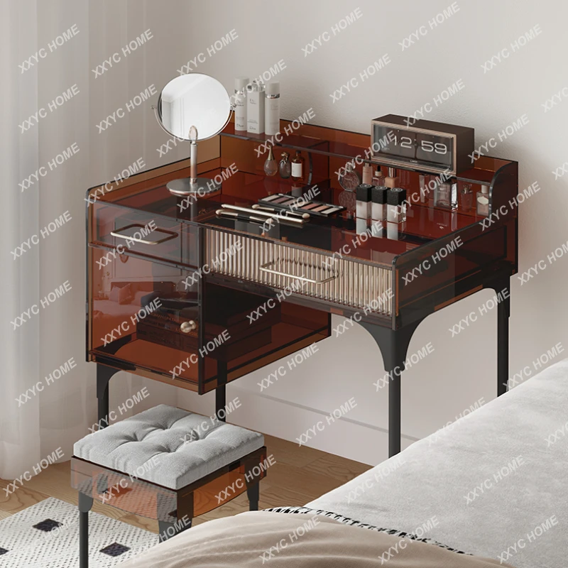 

Light Luxury Dressing Table Bedroom Small Apartment Dresser Makeup Table Storage Cabinet Desk Integrated