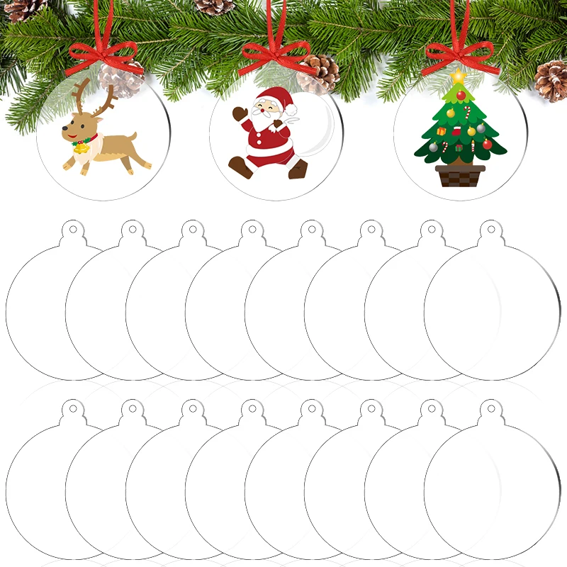 Hot Sale High Quality Acrylic Circles Clear Sublimation Blanks With Hole  Christmas Ornaments - Identification Badges - AliExpress
