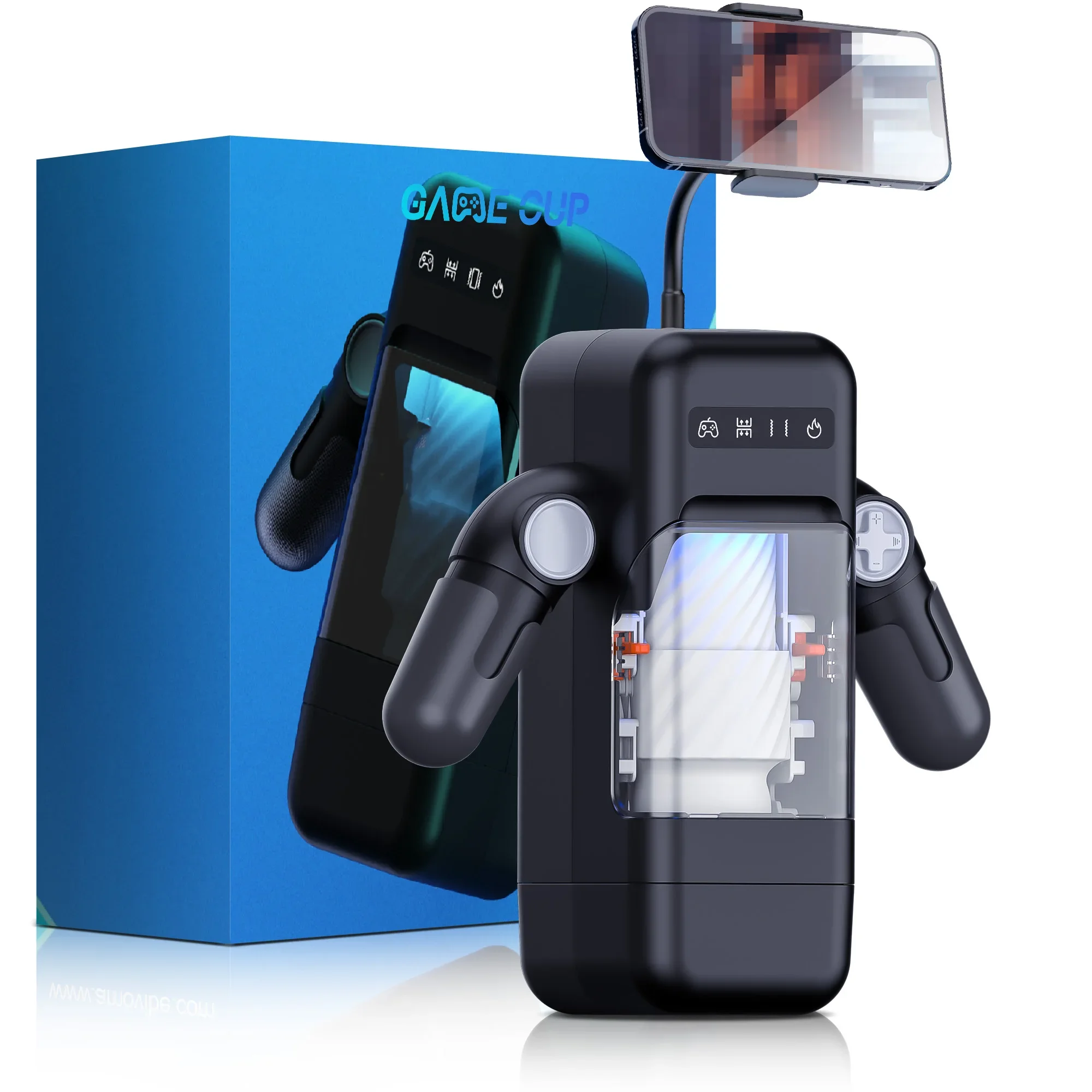 Automatic Male Masturbator Blowjob Machine Man Sex Toy with 10 Thrusting Vibrating & Heating Modes Real Vagina Masturbation Cup