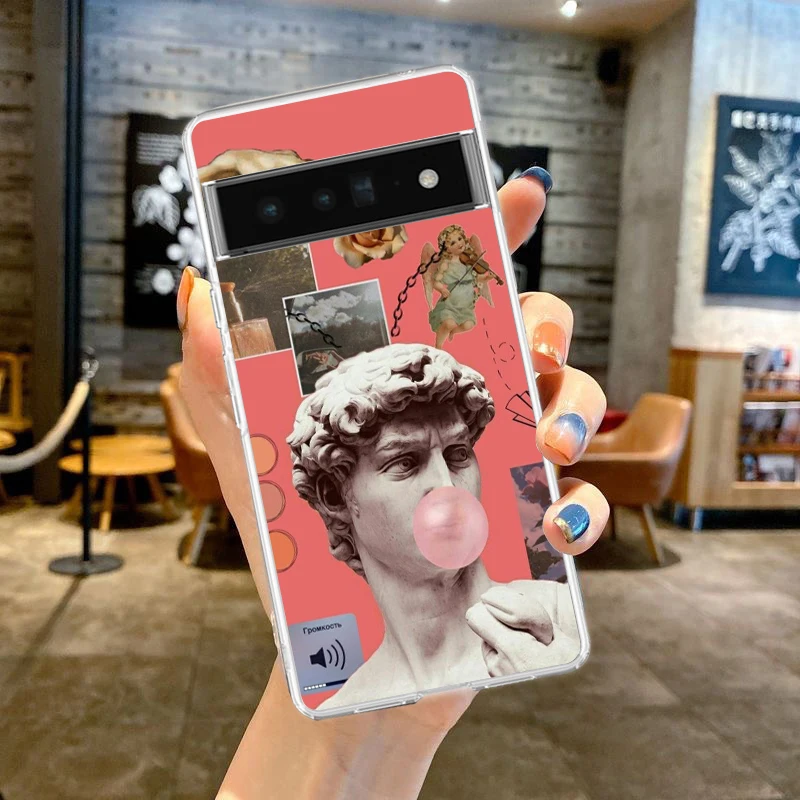 Artistic Aesthetic David Eyes Shockproof Transparent Phone Case