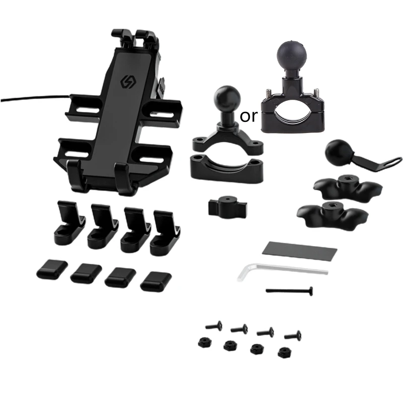 

8 Claws Motorcycle Handlebar Phone Stand Cellphone Mount Rustproof Anti Shedding N2UB