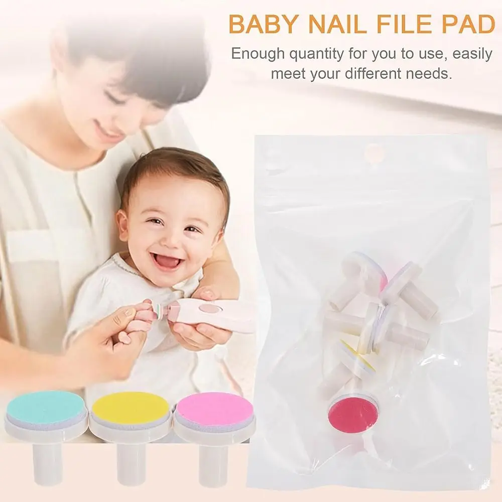 20Pcs Baby Nail File Pads Electric Nail Trimmer Replacement Pads Baby Nail Grinding Heads for Kid Newborn Infant Toddler 3