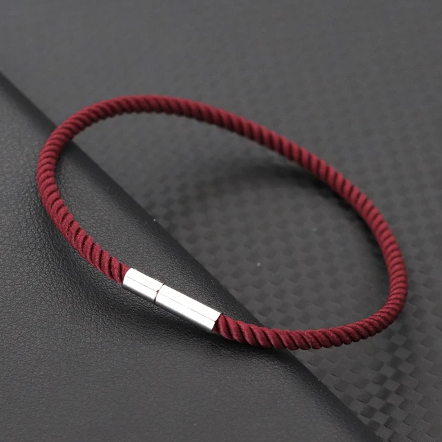 Nouveau bracelet porte-bonheur en cordon 7 couleurs pour hommes et femmes, tissu de qualité A, cordon fin de 3 mm, bracelet cadeau de mariage, bracelet d'amitié, Pulsera Roja