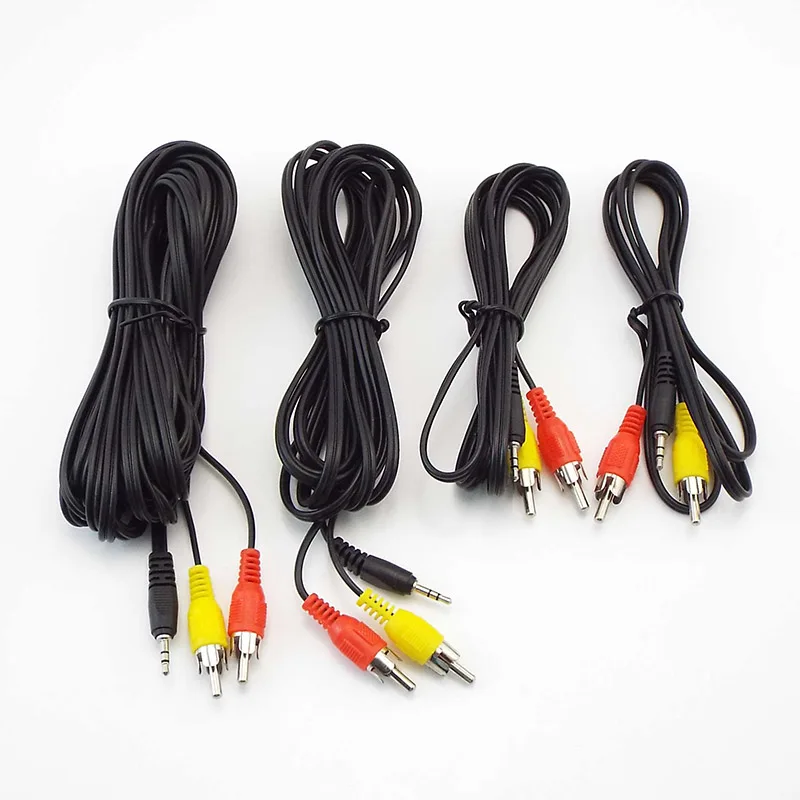 Spina Maschio 1M/1.5M/3M/5M 2.5Mm Jack A Doppio Connettore Rca Splitter Audio A 2 Cavi Audio Rca J17