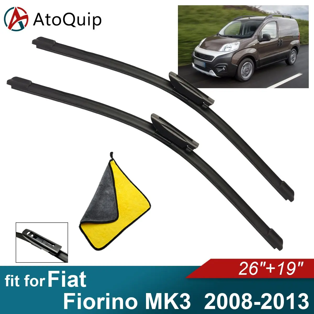 

Car Windshield Wiper Blades Fit For Fiat Fiorino MK3 Wiper Blades Soft Rubber Auto Front Windscreen