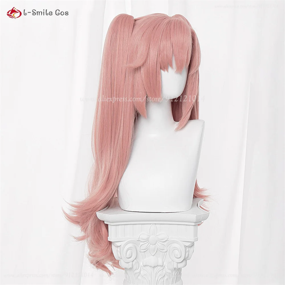 Nicole Demara Cosplay Perücke – 2 Styles, 80cm, Pink, mit Ponytail, Hitzebeständig, Synthetik, Anime Damen 5