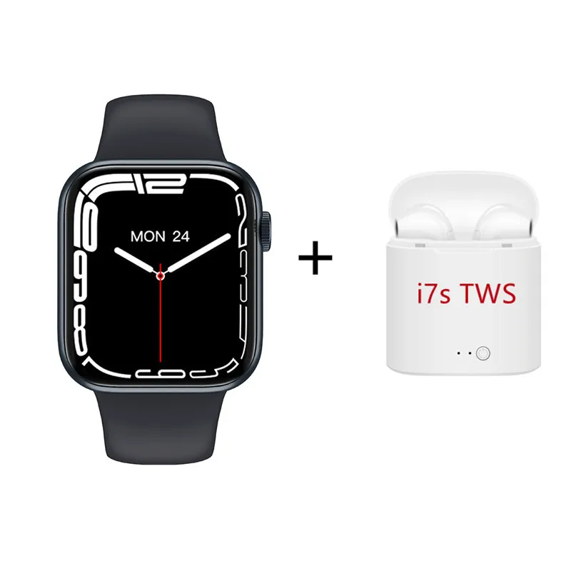 HW37 Series 7 Smart Watch Language Call Blood Sugar Monitoring Caller Information Reminder Music Sports Watch PK W27 Iwo 13 W37 