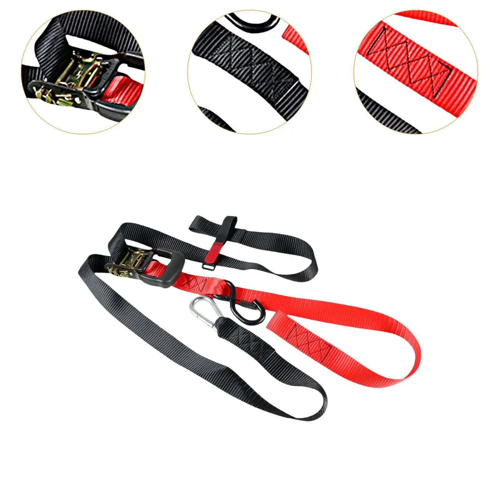 Motorcycle Tie Down Strap Easy Installation with S Hook and Buckle Universal Handlebar Strap Lashing cam Buckle Tie Downs