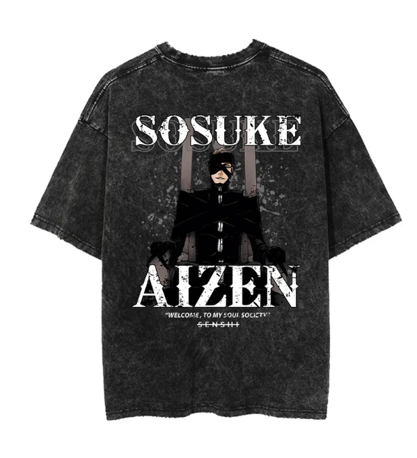 أنيمي بليتش تي شيرت Aizen Sousuke تي شيرت مطبوع ال...