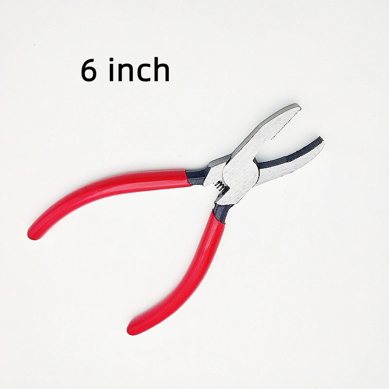 Glass Running Pliers with Rubber Tips for Glass Cutting Pliers with Curved  Jaws