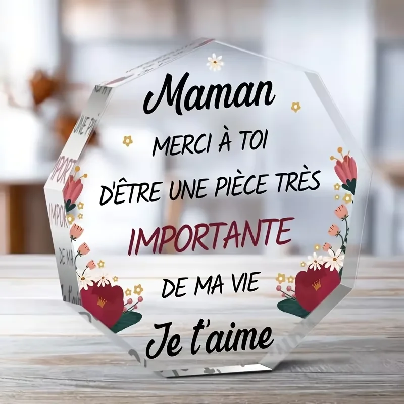 Personalized Spanish Mother's Day Acrylic Plaque with Heartfelt Message