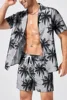 New Fashion Hawaiian Print Short Sleeve Shirt Set Men's Beach Coconut Print Shorts Men's Daily Beach Shirt Two-piece 6