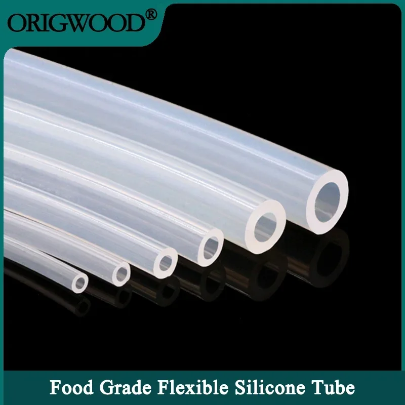1m Flexible Silicone Tube Transparent Silicone Rubber Hose Dimaeter 1 2 4 5 6 7 8 9 10 11 12 14 16 18 20 30 50mm Tube Food Grade