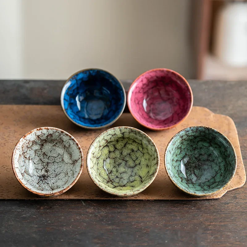 Ceramic Tea Cup Porcelain Kung Fu Kiln Pottery Kitchen Supplies Coffeeware Pottery Teaware Sets Tea Mugs Cup Household Drinkware