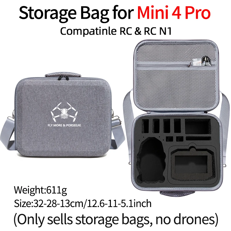 DJI Mini 3/ Mini 3 Pro/Mini 4 Pro için Saklama Kutusu Sert Koruyucu Kutu Taşınabilir Taşıma Çantası DJI Mini 4 Pro Drone Aksesuarı