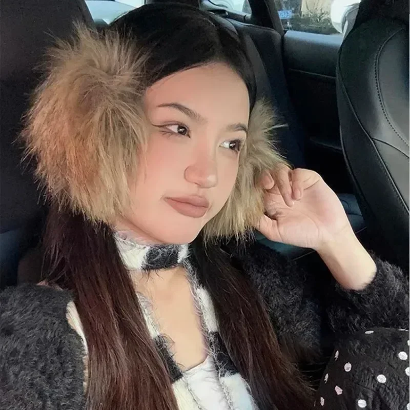 Warm Earmuffs Fur Earmuffs Y2k Plush Ear Muffs Earplugs Cold Protection Woman Ear Cover