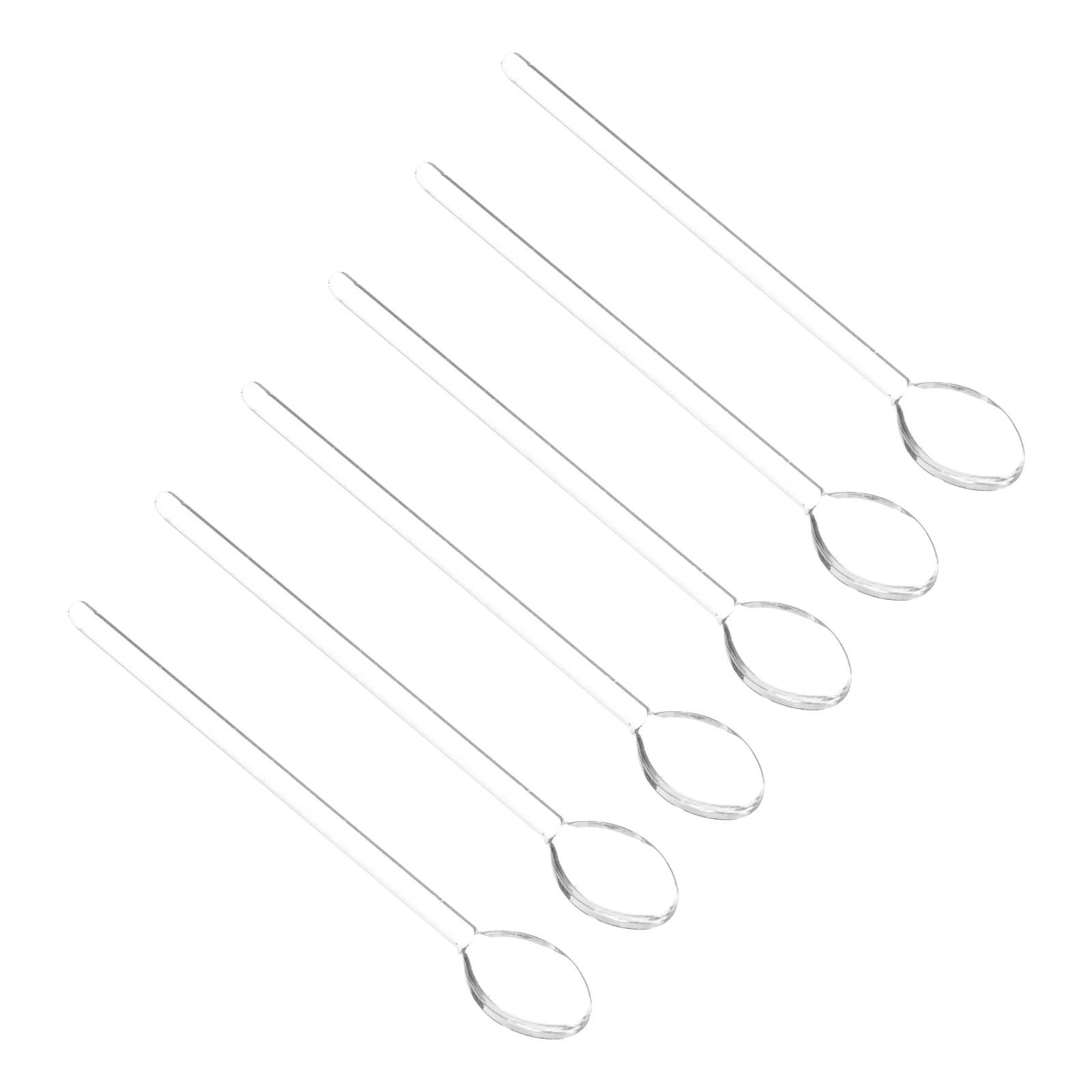 

Glass Coffee Mixing Spoons Stirring Stirrer Long Handle Dessert Ice Cream Scoops Teaspoon Kitchen Gadgets
