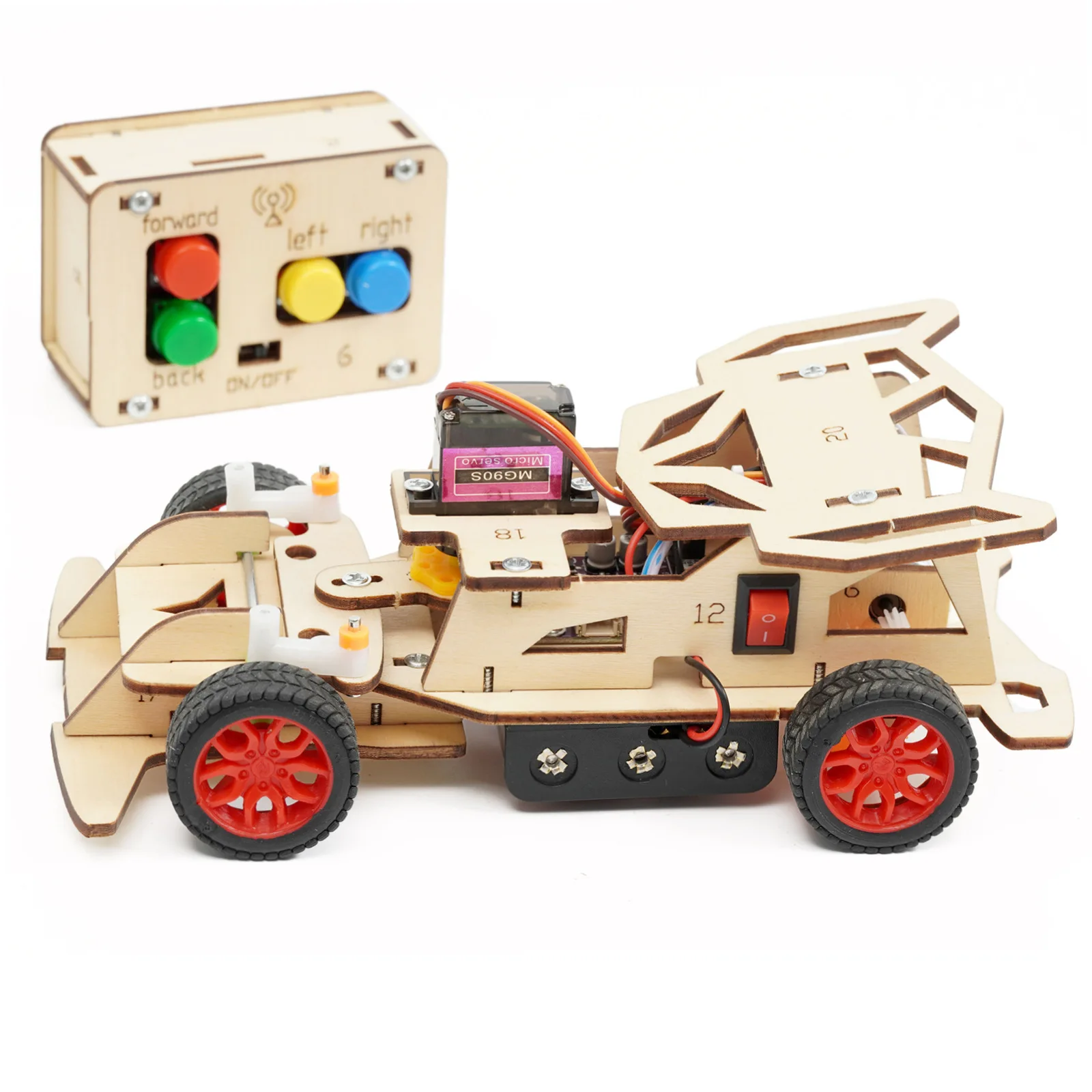 DIY Remote Steering Car Model Science Toy 3