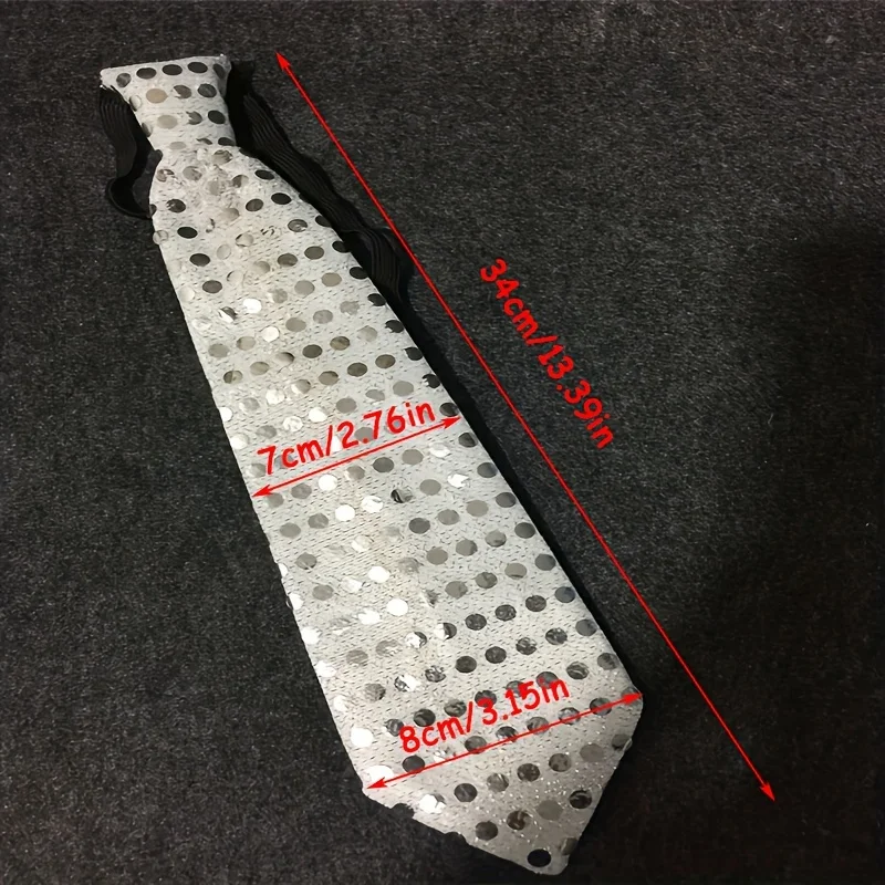 Colorful LED Flash Glitter Sequin Tie For Men Unisex Luminous Bow Tie Night Halloween Christmas Party Props anime necktie anime tie neck tie cosplay necktie