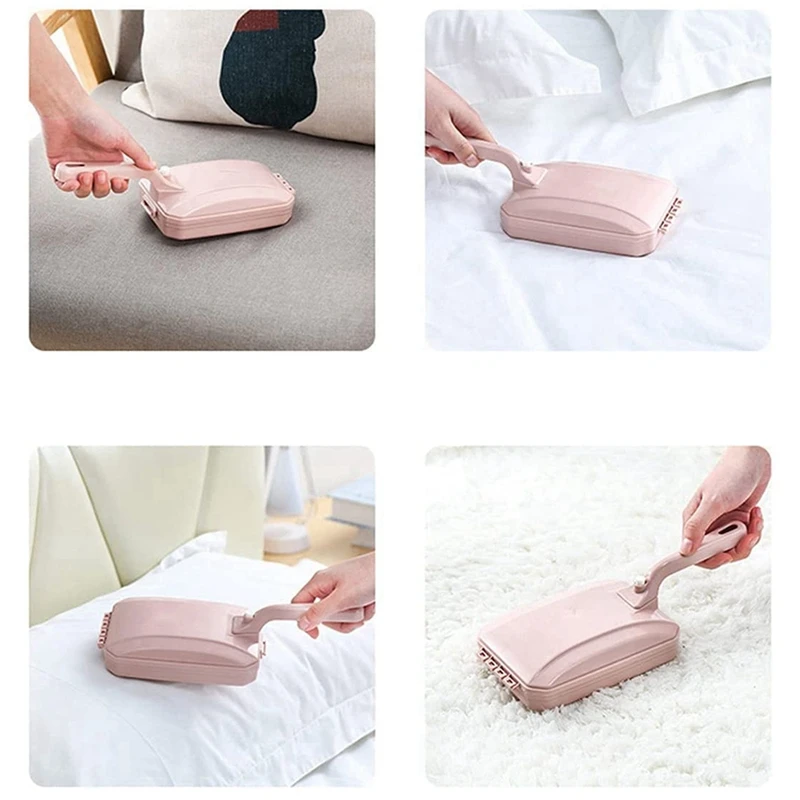 

2X Carpet Cleaner Brush Sweeper Dirt Handheld Sofa Bed Pet Hair Debris Dirt Fur Roller Brush Household Cleaning Tool