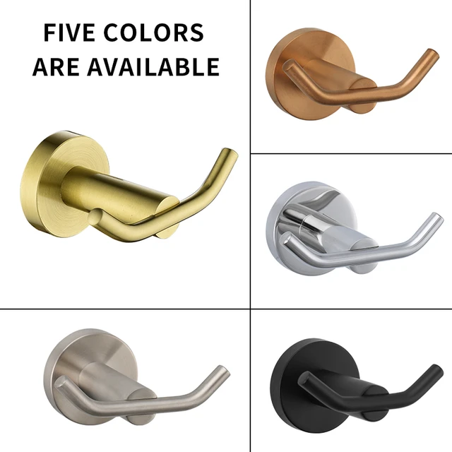 Brushed Gold/Chrome/Black/Brushed Bathroom Robe Hook Towel Robe