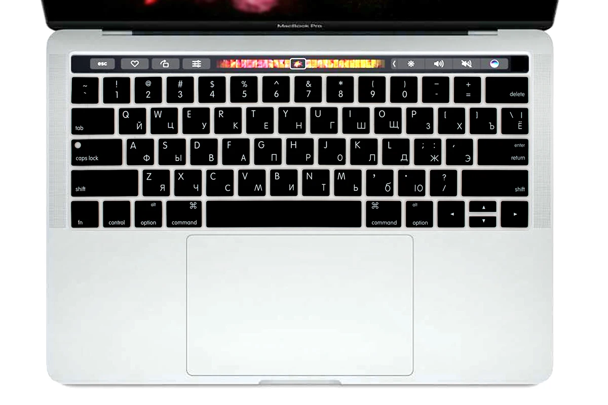 Защитная крышка для клавиатуры с американской раскладкой для MacBook Pro с сенсорной панелью 13 дюймов A2159 A1989 A1990 A1706 A1707 2019 2018 2017 2016