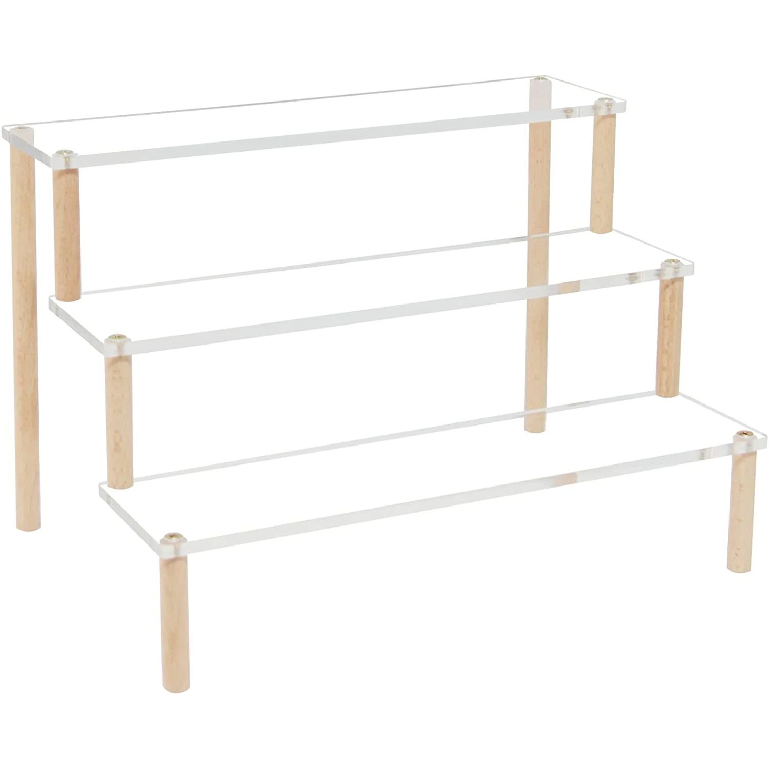 

Clear Acrylic Display Riser,Cupcake Stand,Display Riser for Amiibo Funko POP Figures,Cosmetic,Cupcake,Solid Wood Display Stand
