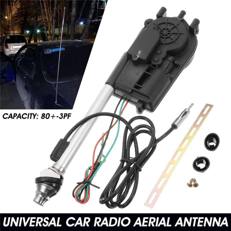 Universal Versenkbare Antenne Auto Antenne Antenne Elektrische Radio Carro  12V FM/AM Automatische Luft Versenkbare Antenne Ersetzen - AliExpress