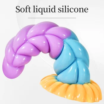 Soft Anal Plug Adult Sex Toys Monster Dildo ButtPlug Vaginal Stimulation Penis Masturbator For Men/Women No Vibrator Anal Dildos 3