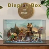 Acrylic display box for lego 21343 display case for Viking Village building block dustproof clear showcase  bricks storage box 1