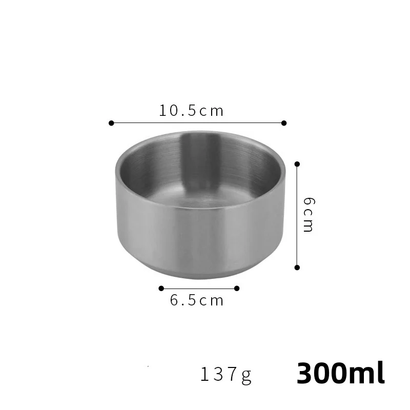 الكورية الفولاذ المقاوم للصدأ رامين وعاء الذهب طبق...