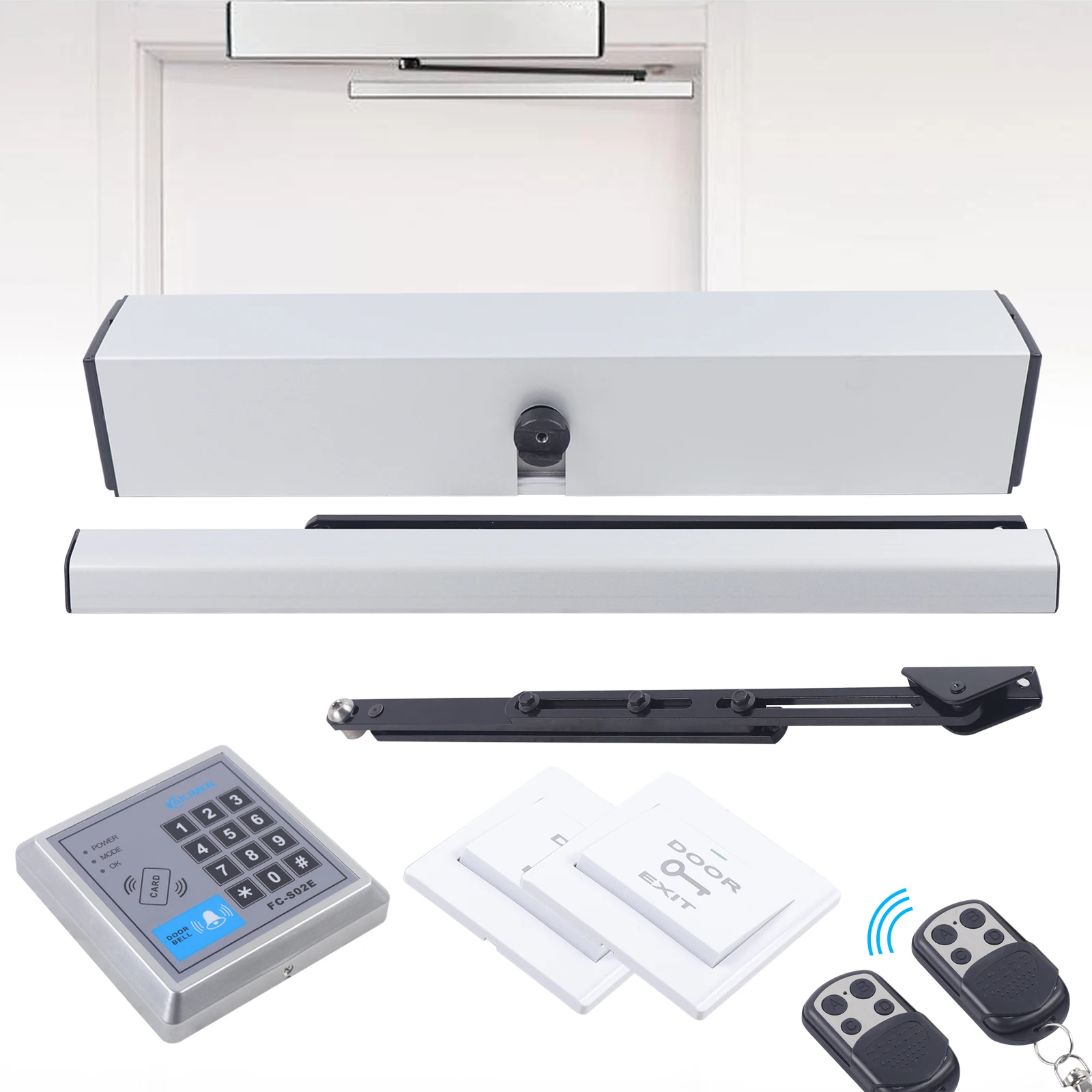 Handicap Door Opener for Disabled People Automatic Swing Door Opener 50W Low Energy Handicap with Remote Controller