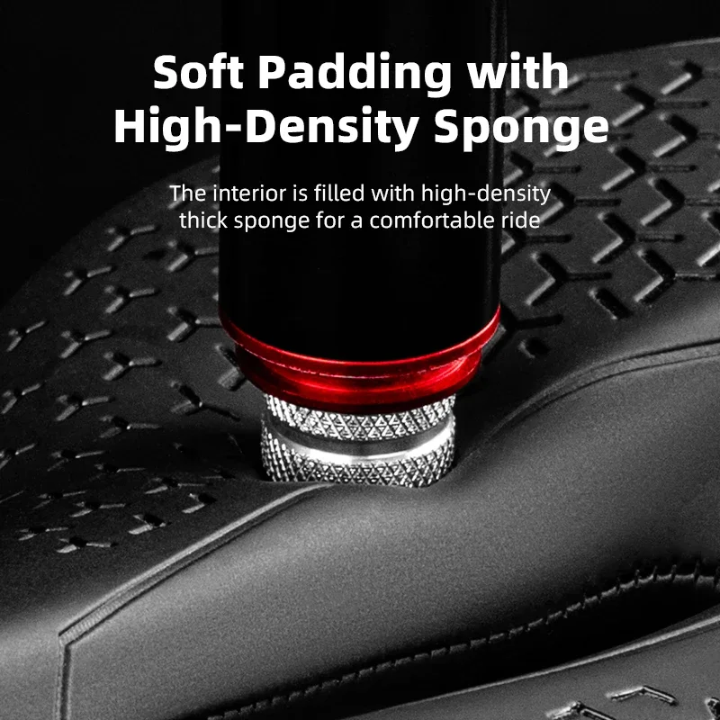 ROCKBROS Bicycle Seat Saddle MTB Road Bike Hollow Breathable Shockproof Cycling PU Non-Slip Leather Cushion