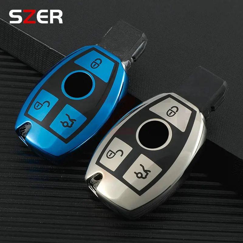 Key case cover soft TPU for Mercedes Benz A B C E Class GLS GLA GLK GLC CLS CLA AMG