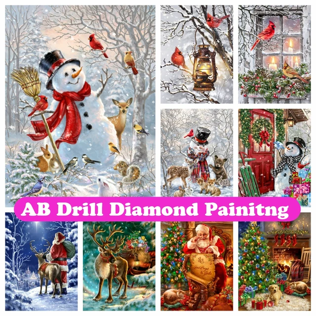 Snowman Diamond Painting, Christmas Diamond Art Kit, Home